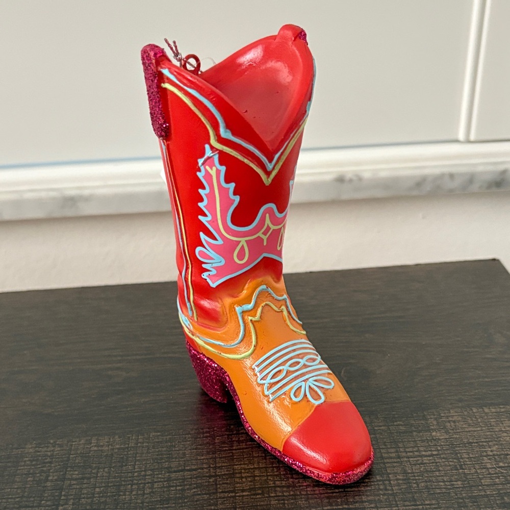 Colorful Western Boot Decor Christmas ornament new